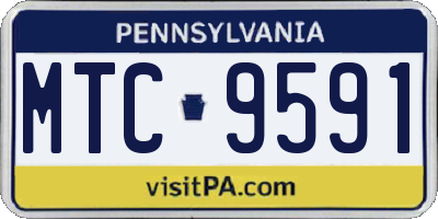 PA license plate MTC9591
