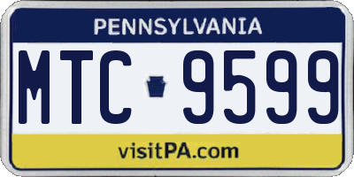 PA license plate MTC9599