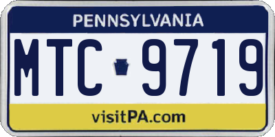 PA license plate MTC9719
