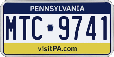 PA license plate MTC9741