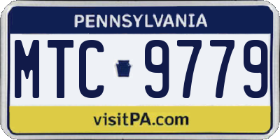 PA license plate MTC9779