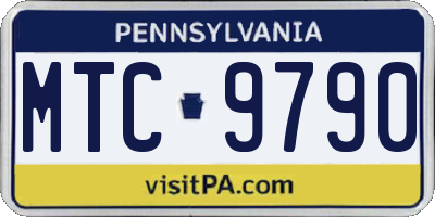 PA license plate MTC9790
