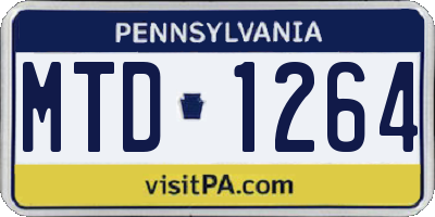 PA license plate MTD1264