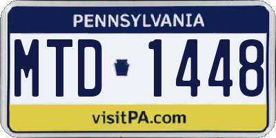 PA license plate MTD1448