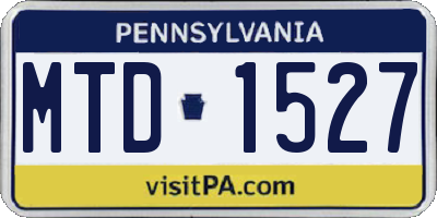 PA license plate MTD1527