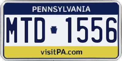 PA license plate MTD1556