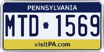 PA license plate MTD1569