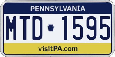 PA license plate MTD1595