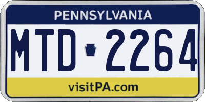 PA license plate MTD2264