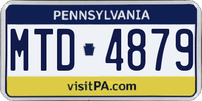 PA license plate MTD4879