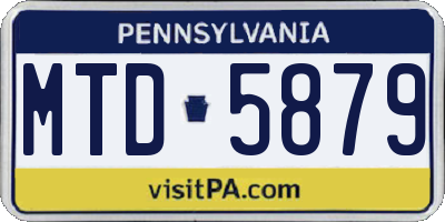 PA license plate MTD5879