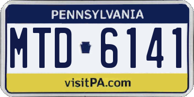 PA license plate MTD6141