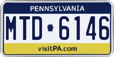 PA license plate MTD6146