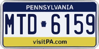 PA license plate MTD6159