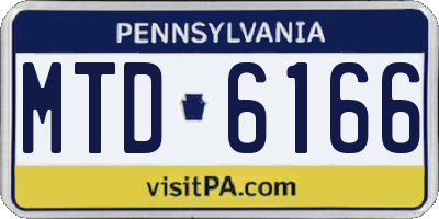 PA license plate MTD6166