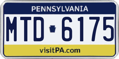 PA license plate MTD6175