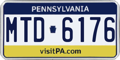 PA license plate MTD6176
