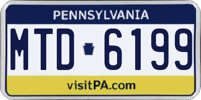 PA license plate MTD6199