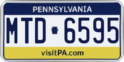 PA license plate MTD6595
