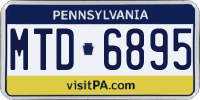 PA license plate MTD6895