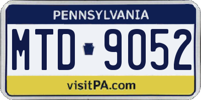 PA license plate MTD9052