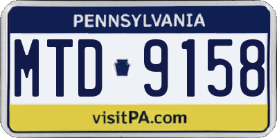 PA license plate MTD9158