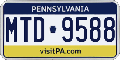 PA license plate MTD9588