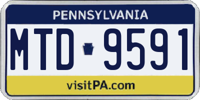 PA license plate MTD9591