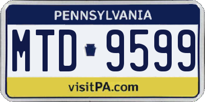 PA license plate MTD9599