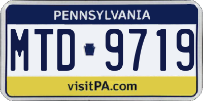 PA license plate MTD9719