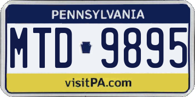 PA license plate MTD9895