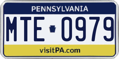 PA license plate MTE0979
