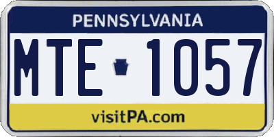 PA license plate MTE1057