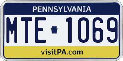 PA license plate MTE1069