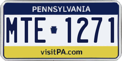 PA license plate MTE1271
