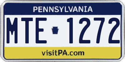 PA license plate MTE1272
