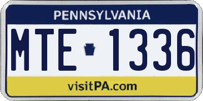 PA license plate MTE1336