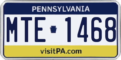 PA license plate MTE1468