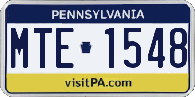 PA license plate MTE1548