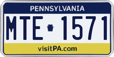 PA license plate MTE1571