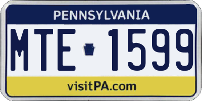 PA license plate MTE1599