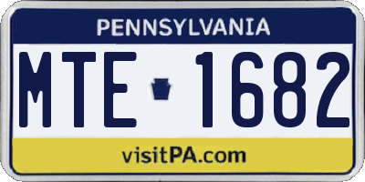 PA license plate MTE1682