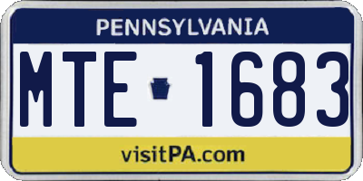 PA license plate MTE1683
