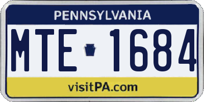 PA license plate MTE1684