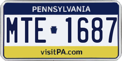 PA license plate MTE1687