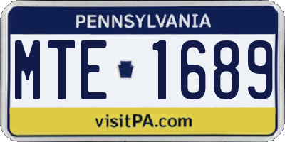 PA license plate MTE1689