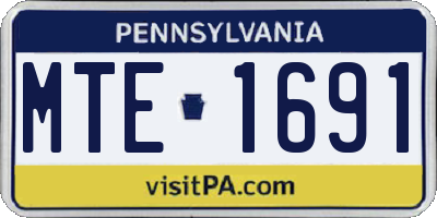 PA license plate MTE1691