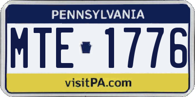 PA license plate MTE1776