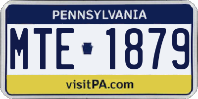 PA license plate MTE1879