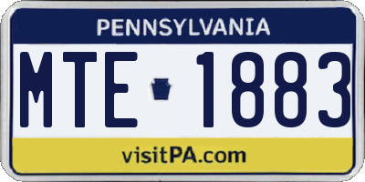 PA license plate MTE1883